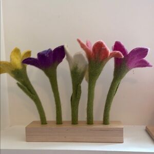 Colorful Felt Flower Learning Toy Set